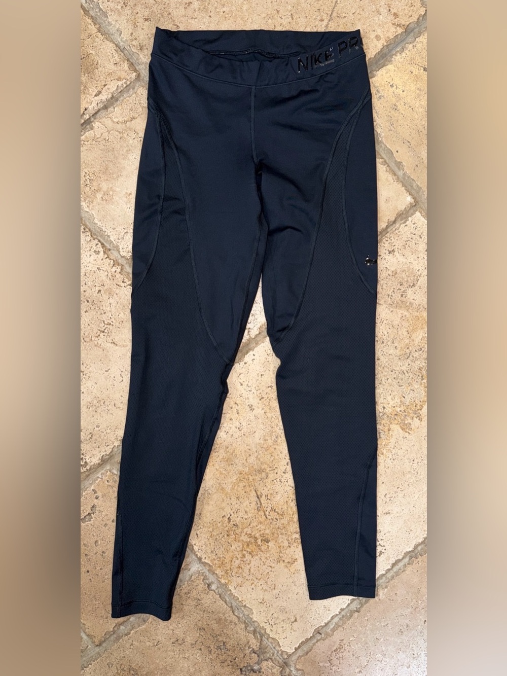 Nike Pro Hypercool Leggings Yoga Pants Running Small  Mesh Black Stretch